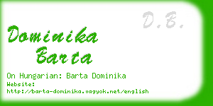 dominika barta business card